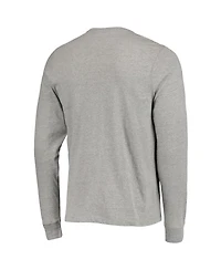 Men's '47 Brand Heathered Gray Los Angeles Rams Arch Super Rival Long Sleeve T-shirt