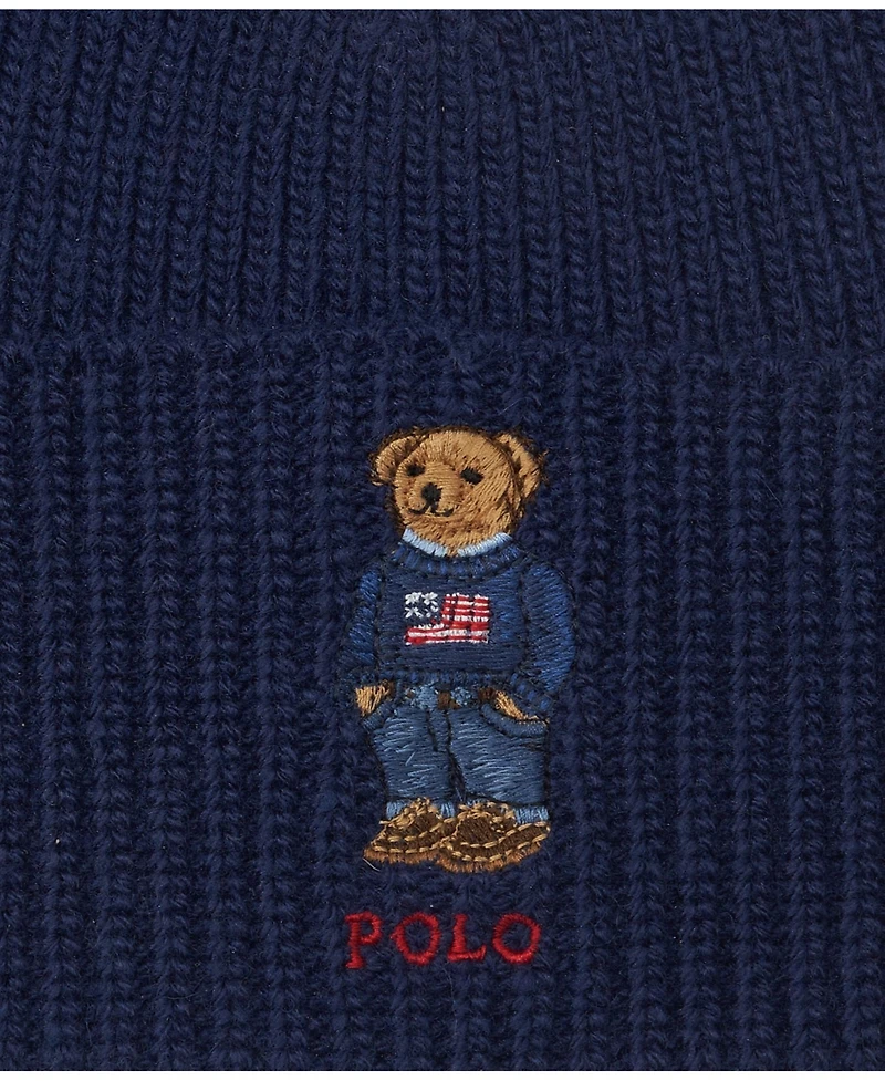 Polo Ralph Lauren Men's Solid Flag Bear Beanie