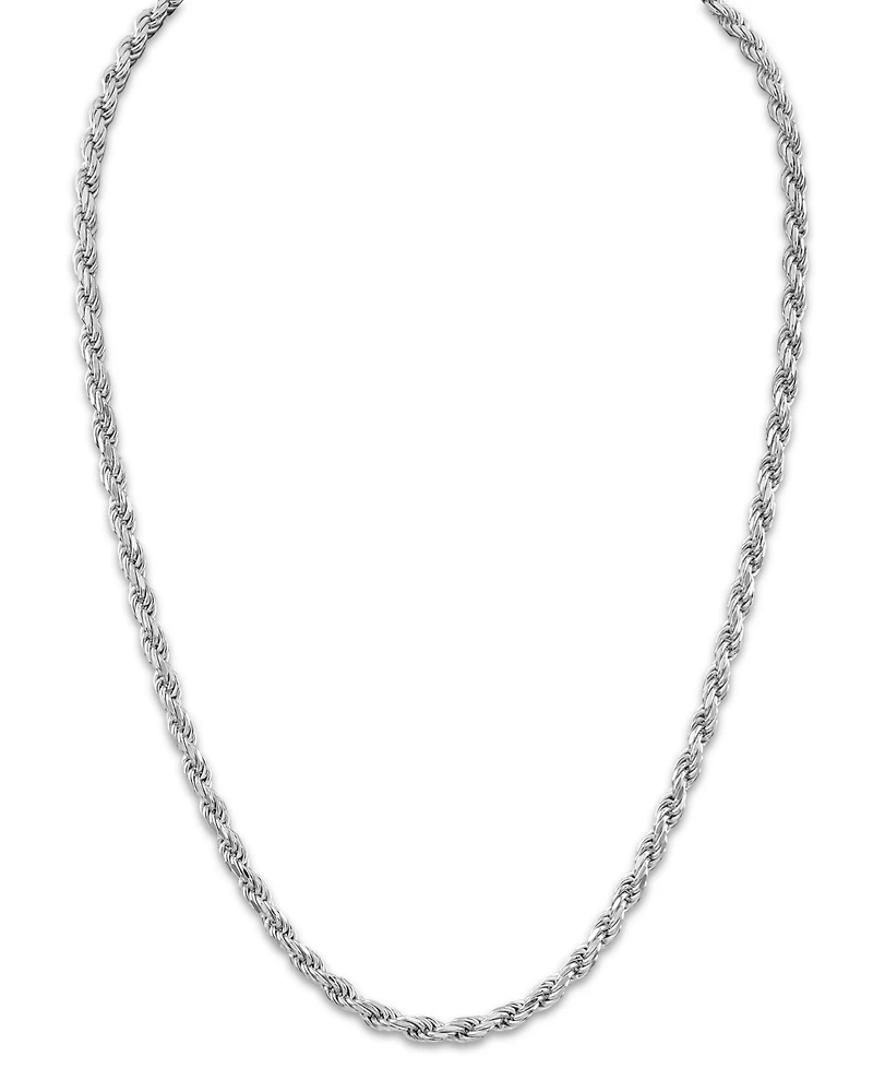 Esquire Men's Jewelry 2-Pc. Set 22" Rope Link Chain Necklace & Matching Bracelet, Created for Macy's