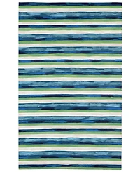 Liora Manne' Visions Ii Painted Stripes 5' x 8' Outdoor Area Rug
