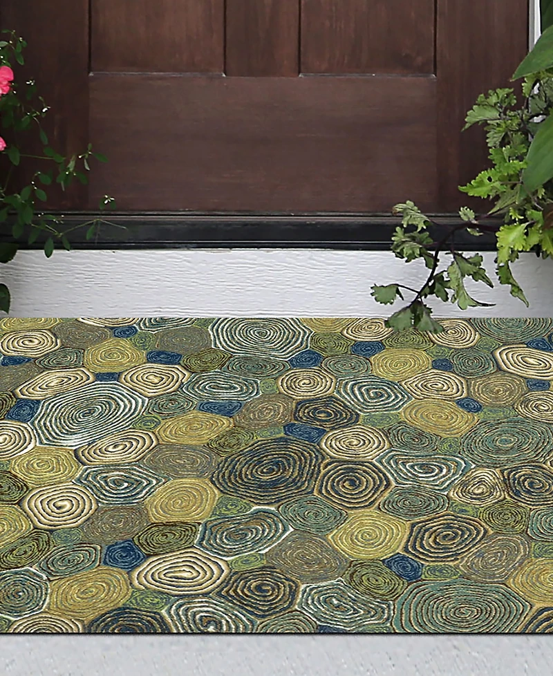 Liora Manne' Visions Iii Giant Swirls 2' x 3' Outdoor Area Rug