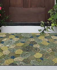 Liora Manne' Visions Iii Giant Swirls 2' x 3' Outdoor Area Rug