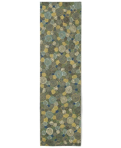 Liora Manne' Visions Iii Giant Swirls 2'3" x 8' Runner Outdoor Area Rug
