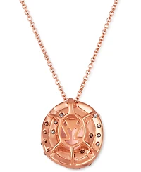 Le Vian Peach Morganite (7/8 ct. t.w.) & Diamond (1/3 ct. t.w.) Adjustable 20" Pendant Necklace in 14k Rose Gold
