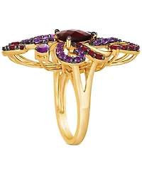Le Vian Crazy Collection Pomegranate Garnet (4 ct. t.w.) & Grape Amethyst (5/8 ct. t.w.) Swirling Statement Ring in 14k Gold