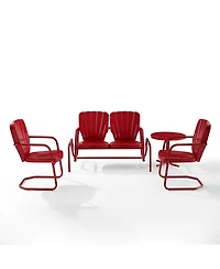 Ridgeland 4 Piece Outdoor Metal Conversation Set