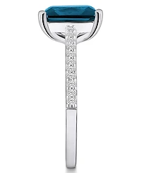 Macy's London Blue Topaz (4-1/4 ct. t.w.) and Diamond (1/4 Ring 14K Gold