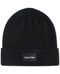 Calvin Klein Men's Woven Logo Patch Beanie