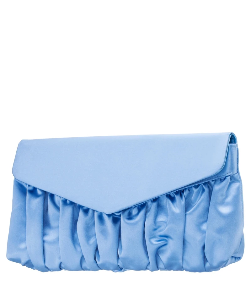 Nina Salome Satin Pleated Clutch