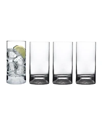 Nude Glass Club Ice High Ball Glasses, Set of 4