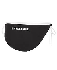 Women's G-iii 4Her by Carl Banks Black Michigan State Spartans Perfect Match Bikini Bottom