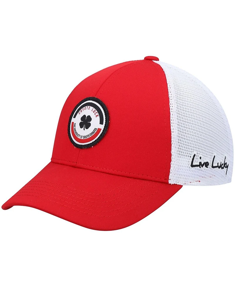 Men's Red, White South Dakota Coyotes Motto Trucker Snapback Hat