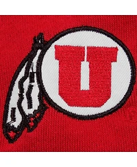 Women's Colosseum Red Utah Utes Arched Name Full-Zip Hoodie