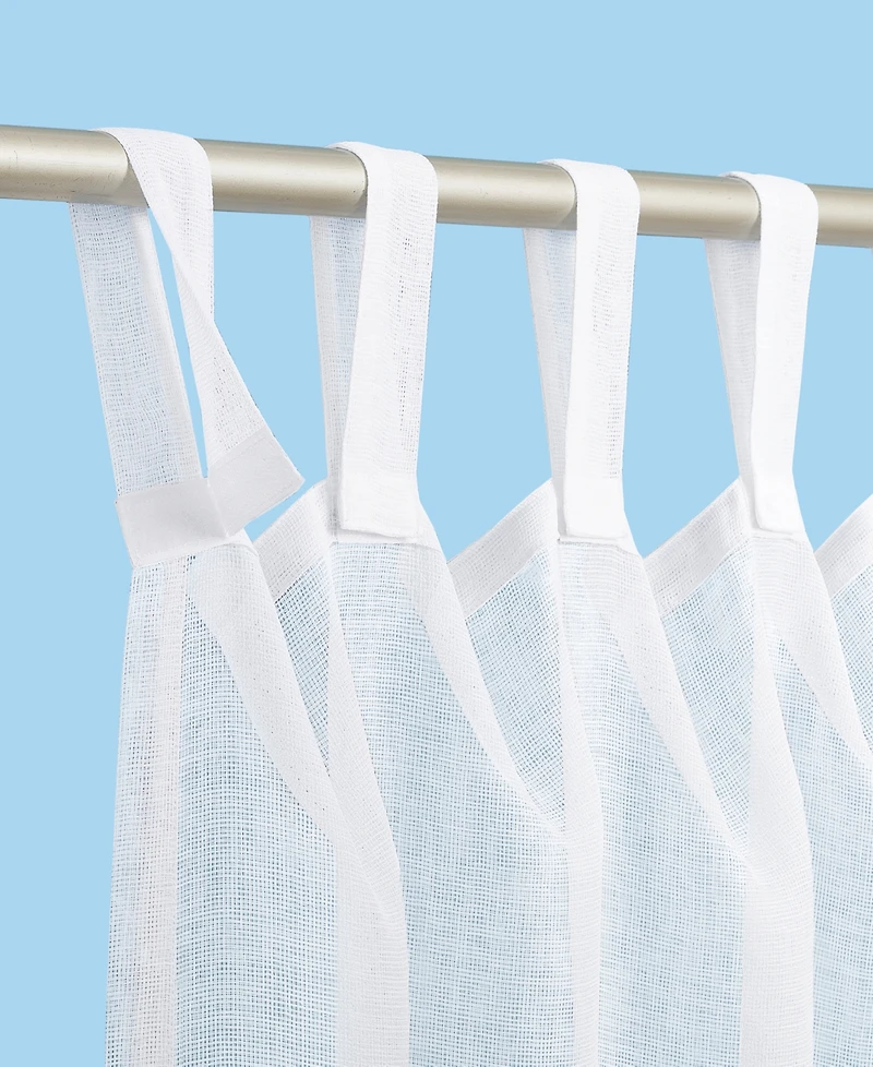 Amina Open Weave Indoor/Outdoor Sheer Tab Top Curtain Panel