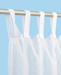 Amina Open Weave Indoor/Outdoor Sheer Tab Top Curtain Panel