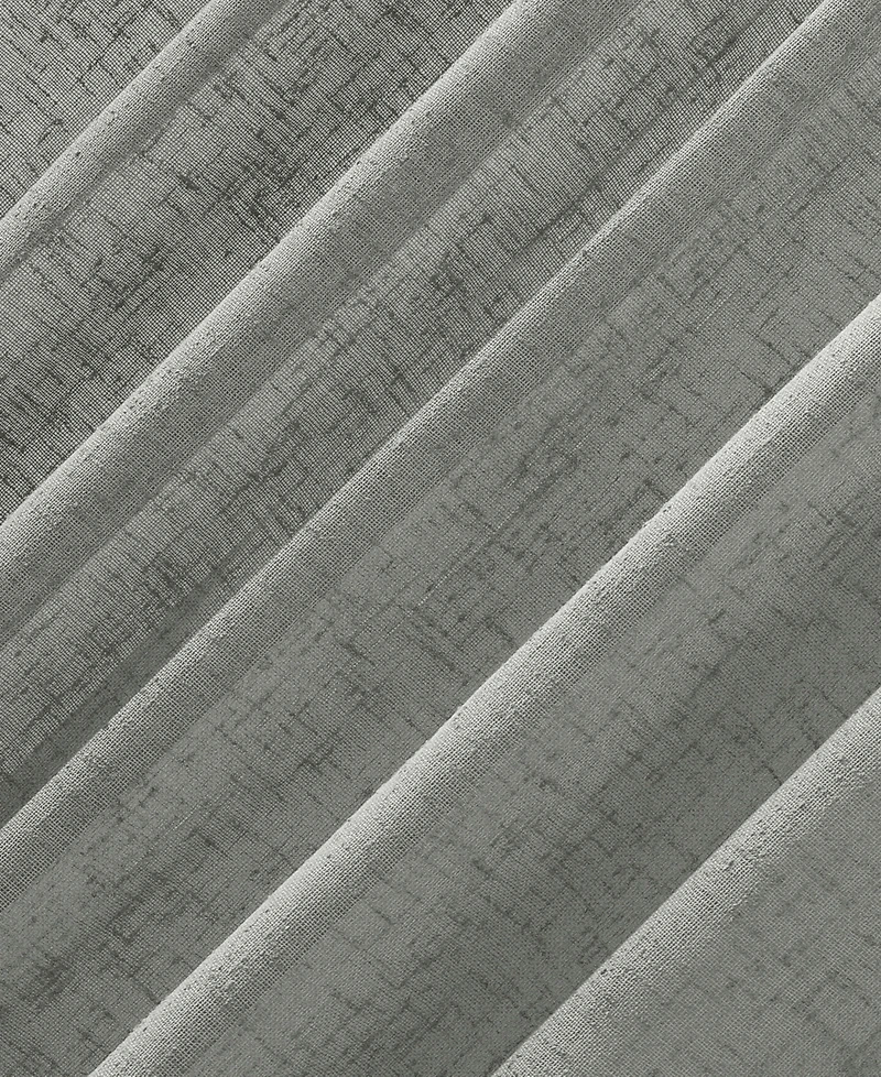 Burlap Weave Linen Blend Tab Top Curtain