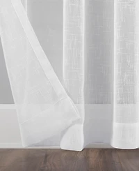 Burlap Weave Linen Blend Tab Top Curtain