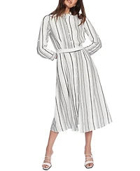 Court & Rowe Women's Stripe Belted Midi Shirt Dress