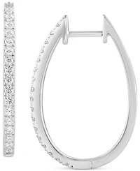 Forever Grown Diamonds Lab-Created Diamond Medium Hoop Earrings (1/2 ct. t.w.) in Sterling Silver