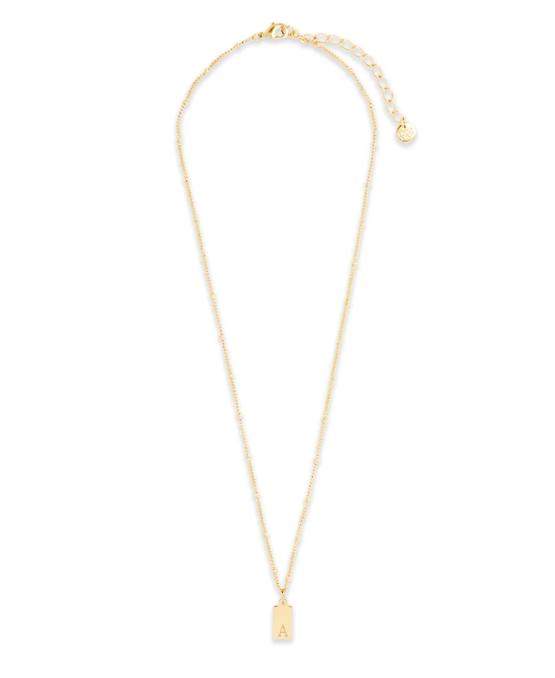 brook & york Madeline Rectangle Initial Pendant