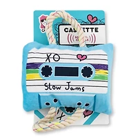 Retro Cassette Tape Squeaker Dog Chew Toy – Plush Dog Toy with Durable Texture, for Engaging Play and Cuddles