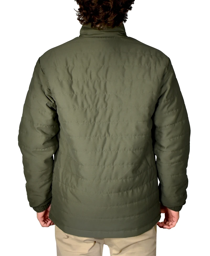 Vintage 1946 Men's Quilted Full-Zip Stand-Collar Puffy Jacket