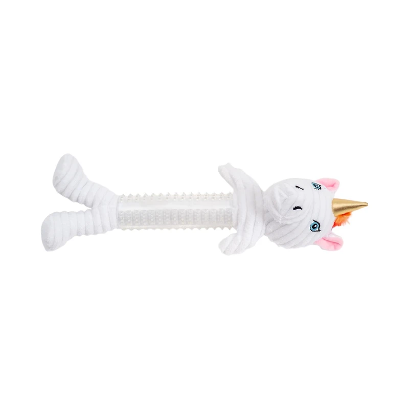 Innovative Plush and Thermoplastic Rubber Unicorn Corduroy Dog Toy