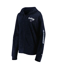 Women's New Era Navy Dallas Cowboys Reverse Full-Zip Hoodie