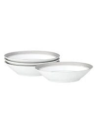Noritake Crestwood Platinum Set of 4 Fruit Bowls, Service For 4