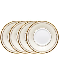 Noritake Trefolio Gold Set of 4 Saucers, Service For 4