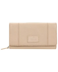Mancini Women's Pebbled Collection Rfid Secure Mini Clutch Wallet