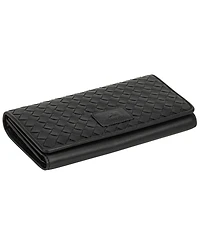 Mancini Women's Basket Weave Collection Rfid Secure Trifold Wallet