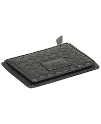 Mancini Women's Basket Weave Collection Rfid Secure Card Case and Coin Pocket