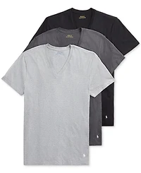 Polo Ralph Lauren Men's 3-Pack Slim-Fit Stretch V-Neck Undershirts