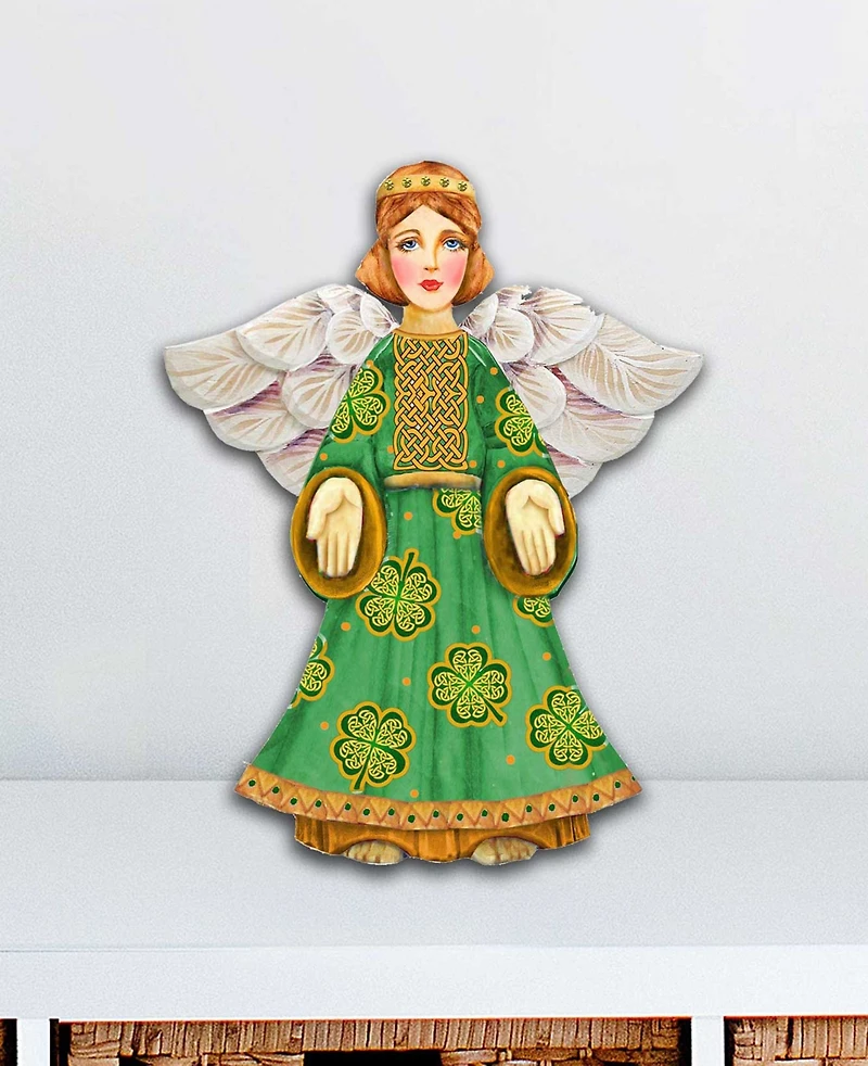 Designocracy Celtic Angel Wooden Decor