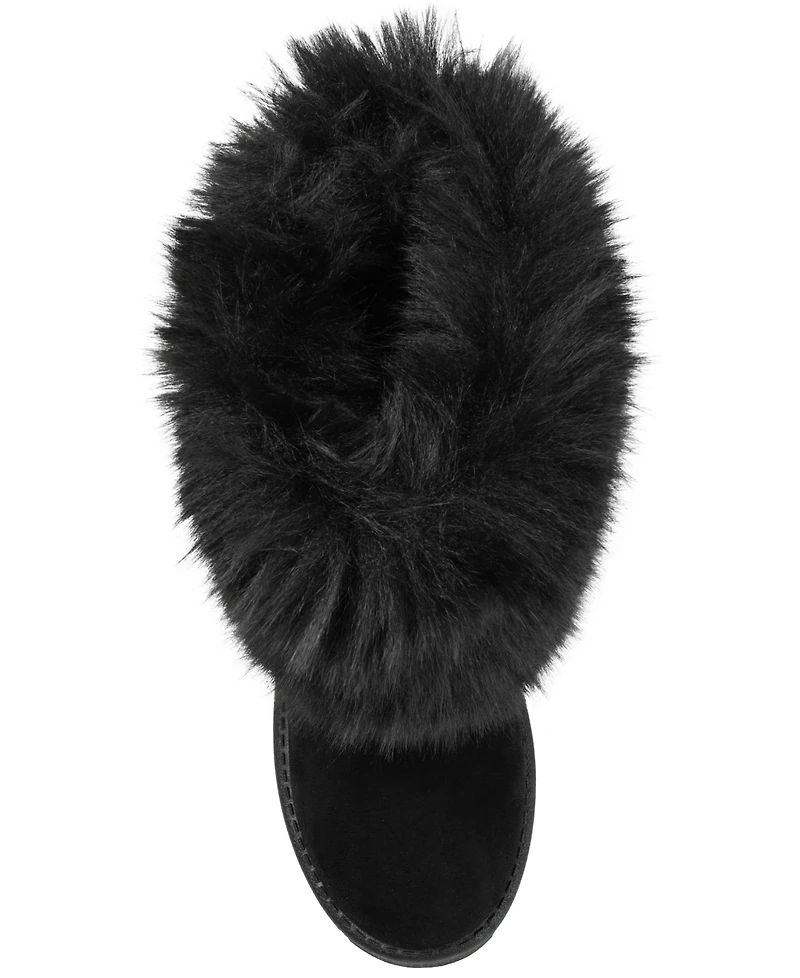 Journee Collection Women's Shanay Lug Sole Faux Fur Cold Weather Boots
