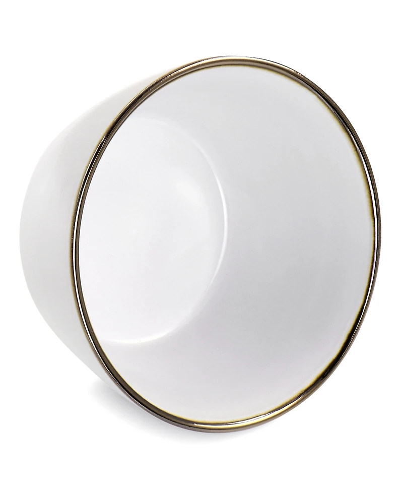Elama Alejandro Gold-Tone Cereal Bowls, Set of 6