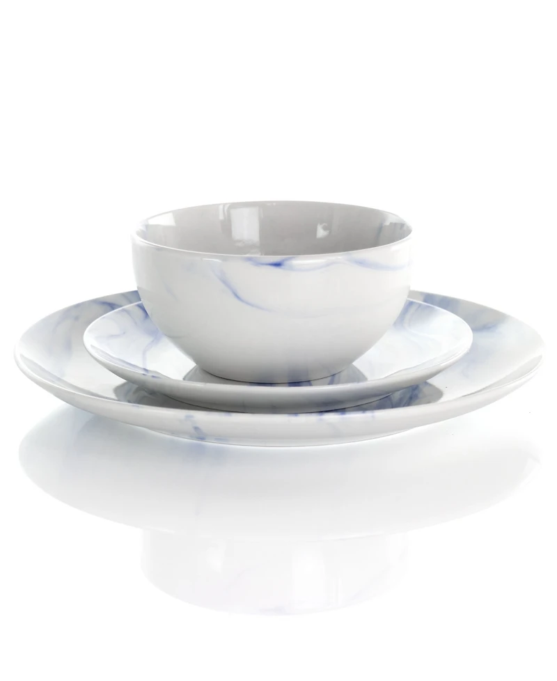 Elama Marble Clara 16 Pc. Dinnerware Set, Service for 4