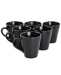 Elama Mateo Gold-Tone Mugs, Set of 6
