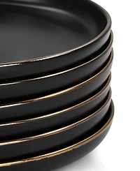 Elama Mateo Gold-Tone Dinner Plates, Set of 6