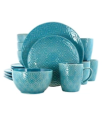 Elama Sapphire 16 Pc. Dinnerware, Service for 4