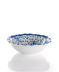 Elama Blue Flower Melamine 12 Pc. Dinnerware Set, Set of 4