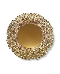 American Atelier Sunbeam Charger Plates 13" Electroplated Set, 4 Pieces