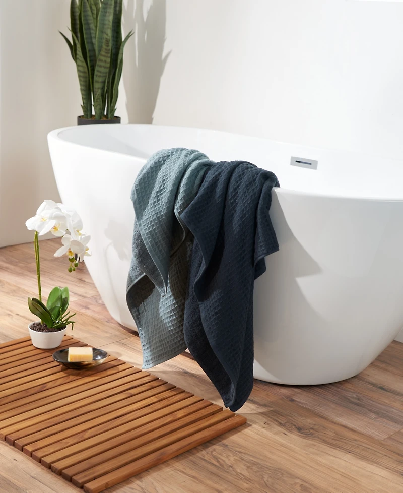 Uchino Waffle Twist 100% Cotton Bath Towel, 30" x 60"