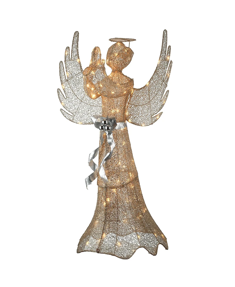 National Tree Company 53" Champagne gold-tone Praying Angel with Led Lights