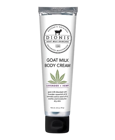 Dionis Lavender and Hemp Goat Milk Body Cream, 3.3 oz.