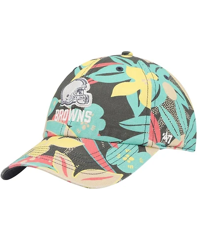 Women's '47 Charcoal Cleveland Browns Plumeria Clean Up Adjustable Hat