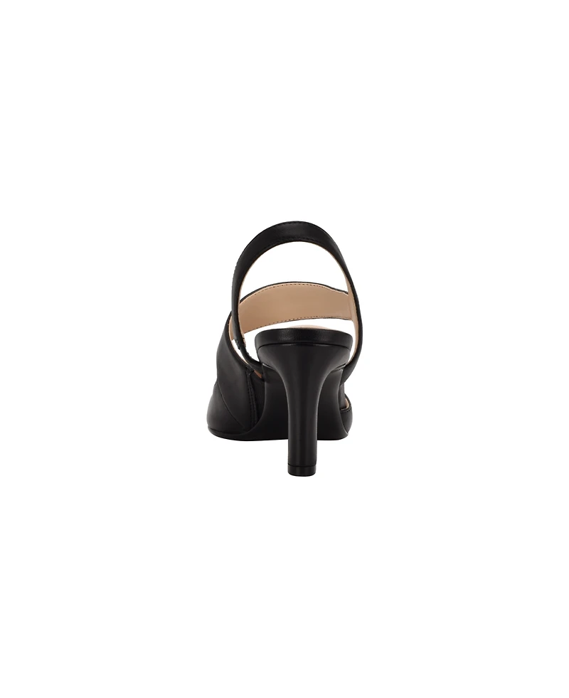 Calvin Klein Women's Larin Pointed Toe Slingback Asymmetrical Strap Pumps