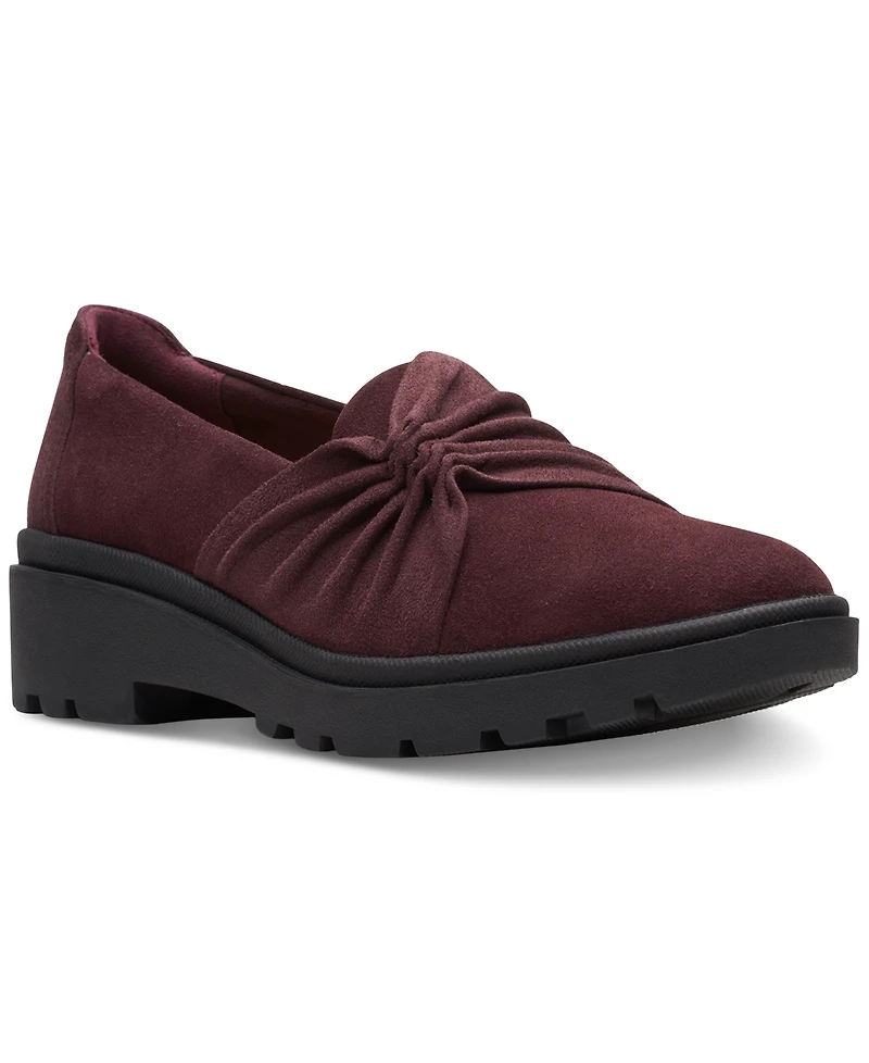 Clarks Women's Calla Style Ruched Slip-On Flats