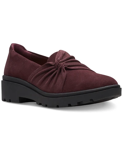 Clarks Women's Calla Style Ruched Slip-On Flats